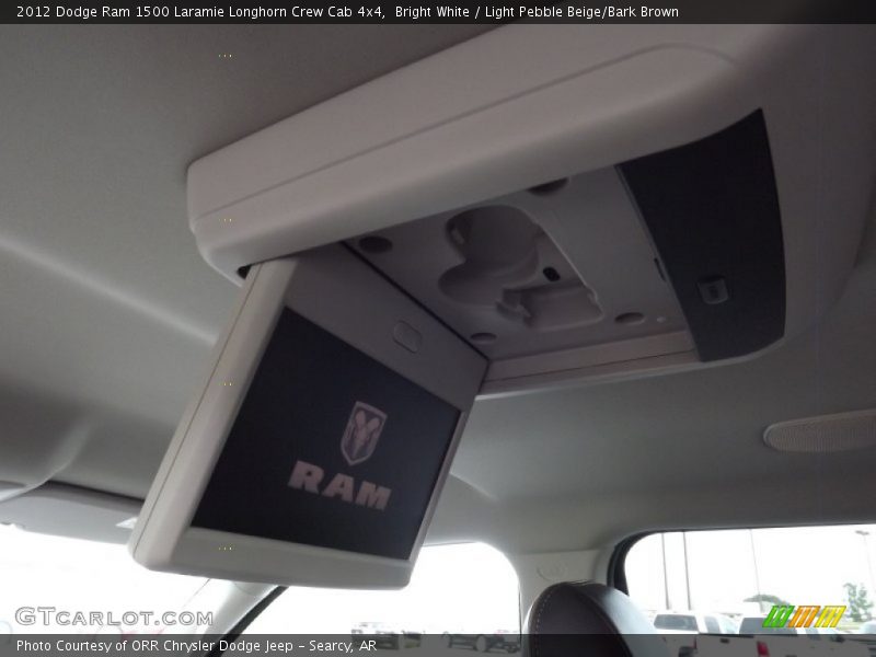 Bright White / Light Pebble Beige/Bark Brown 2012 Dodge Ram 1500 Laramie Longhorn Crew Cab 4x4