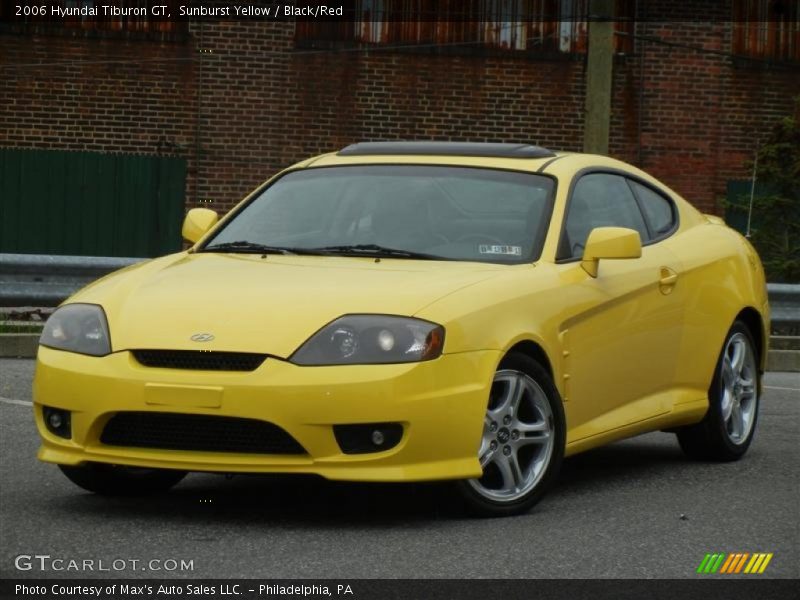 Sunburst Yellow / Black/Red 2006 Hyundai Tiburon GT