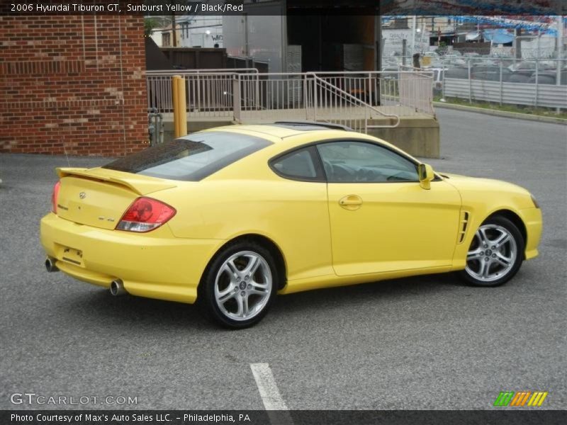 Sunburst Yellow / Black/Red 2006 Hyundai Tiburon GT