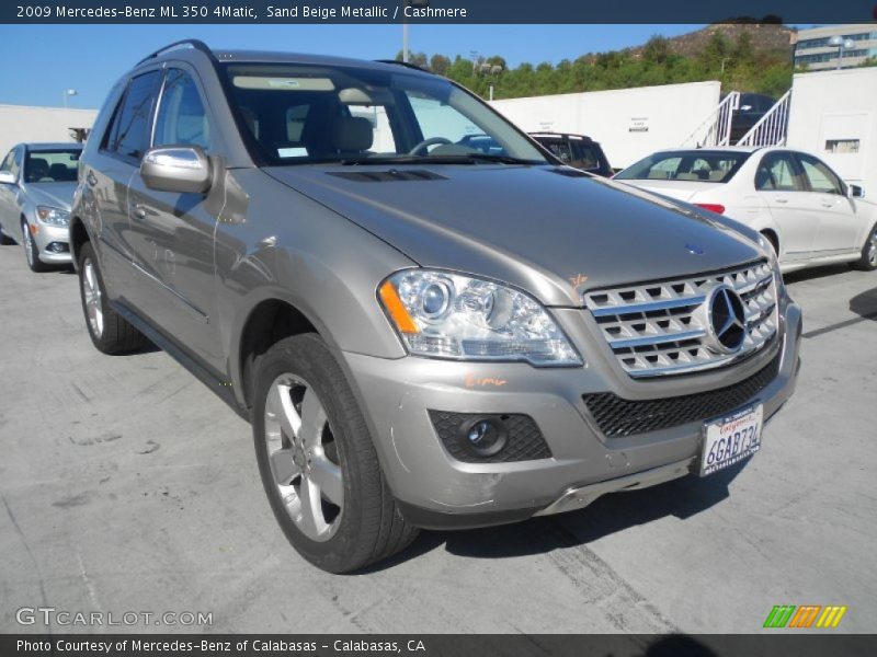 Sand Beige Metallic / Cashmere 2009 Mercedes-Benz ML 350 4Matic