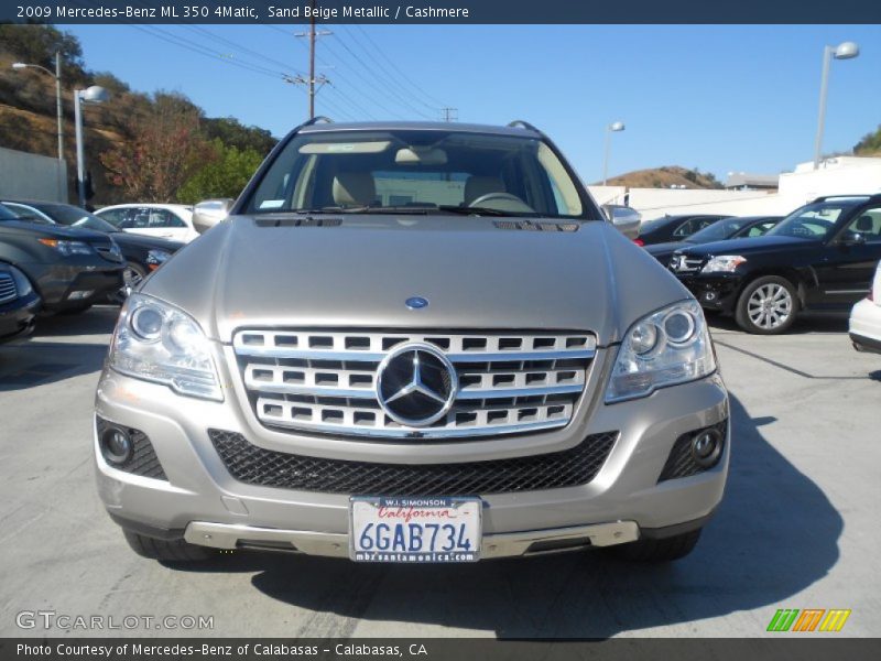 Sand Beige Metallic / Cashmere 2009 Mercedes-Benz ML 350 4Matic