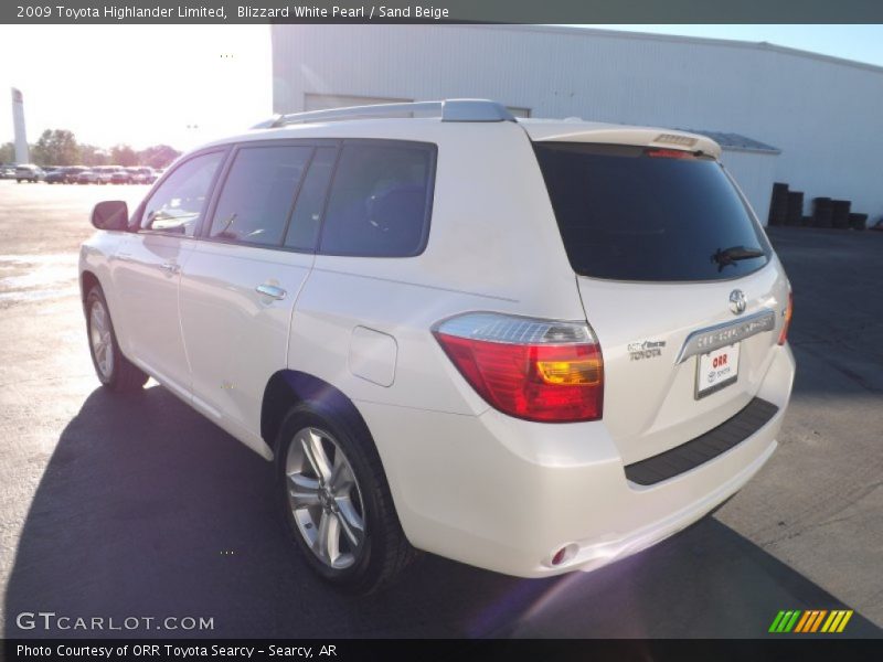 Blizzard White Pearl / Sand Beige 2009 Toyota Highlander Limited