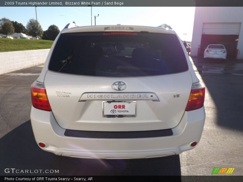 Blizzard White Pearl / Sand Beige 2009 Toyota Highlander Limited