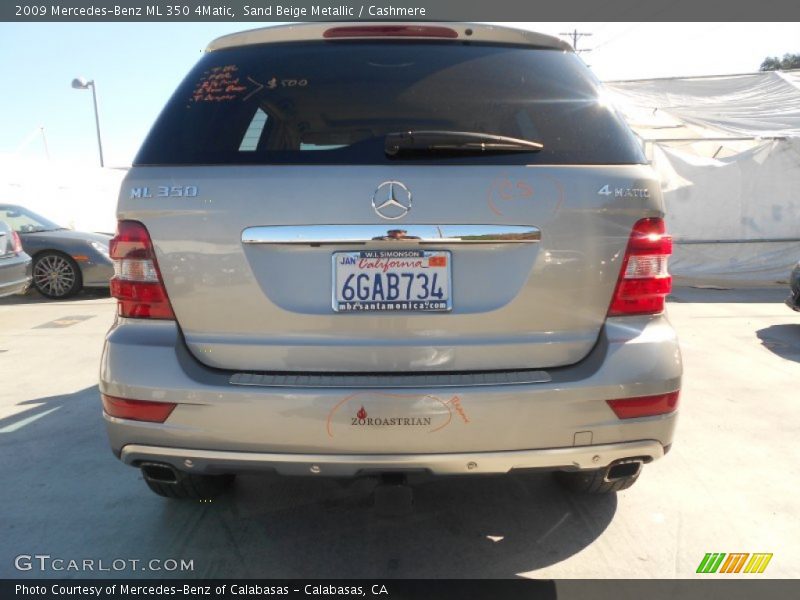Sand Beige Metallic / Cashmere 2009 Mercedes-Benz ML 350 4Matic
