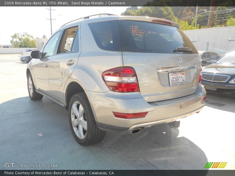 Sand Beige Metallic / Cashmere 2009 Mercedes-Benz ML 350 4Matic