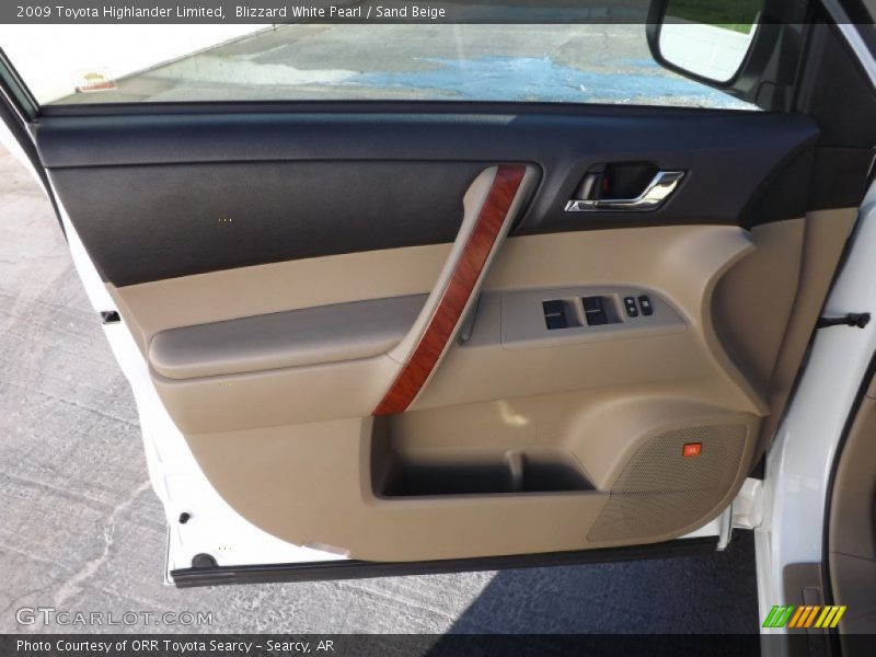 Blizzard White Pearl / Sand Beige 2009 Toyota Highlander Limited