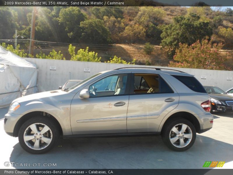 Sand Beige Metallic / Cashmere 2009 Mercedes-Benz ML 350 4Matic