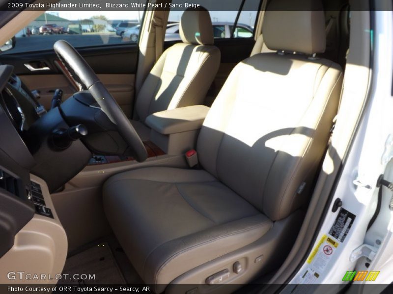 Blizzard White Pearl / Sand Beige 2009 Toyota Highlander Limited