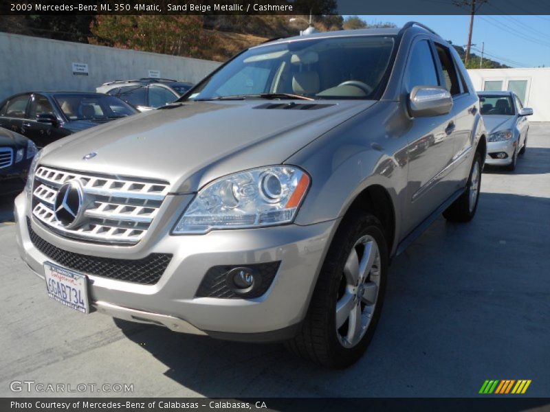 Sand Beige Metallic / Cashmere 2009 Mercedes-Benz ML 350 4Matic