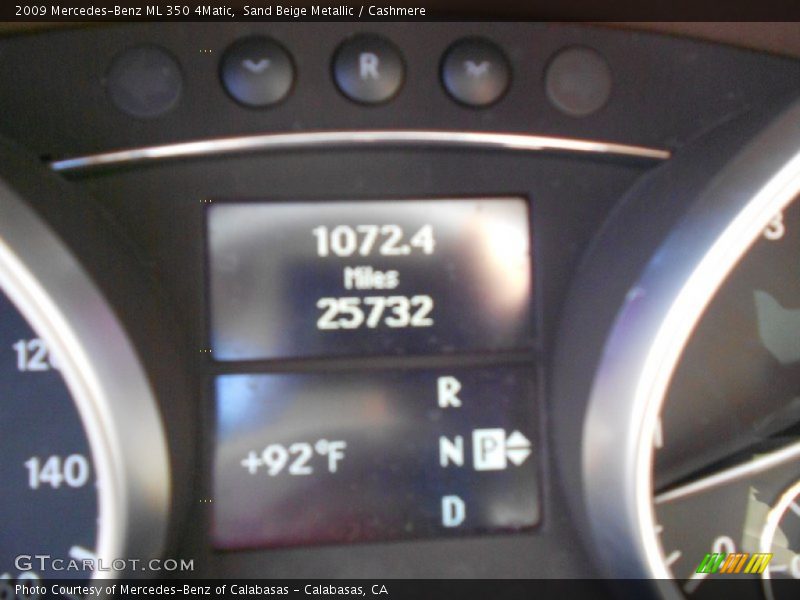 Sand Beige Metallic / Cashmere 2009 Mercedes-Benz ML 350 4Matic