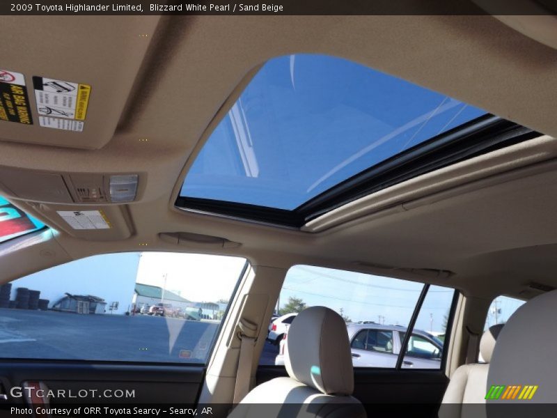 Blizzard White Pearl / Sand Beige 2009 Toyota Highlander Limited