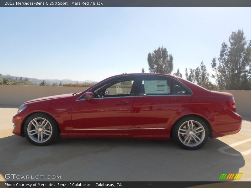 Mars Red / Black 2013 Mercedes-Benz C 250 Sport