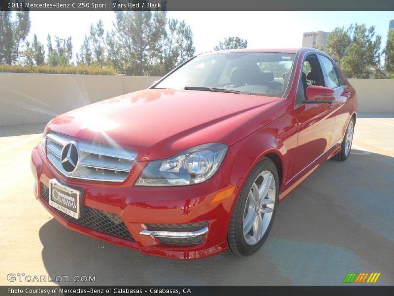 Mars Red / Black 2013 Mercedes-Benz C 250 Sport