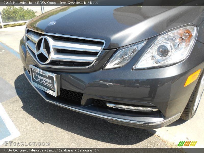 Steel Grey Metallic / Black 2013 Mercedes-Benz E 350 Coupe