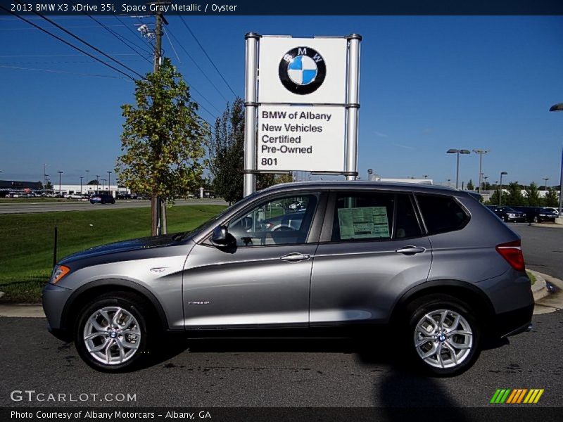 Space Gray Metallic / Oyster 2013 BMW X3 xDrive 35i
