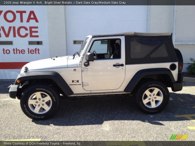 Bright Silver Metallic / Dark Slate Gray/Medium Slate Gray 2009 Jeep Wrangler X 4x4