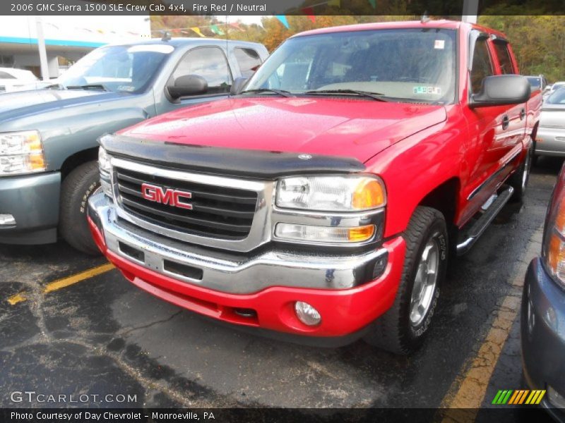 Fire Red / Neutral 2006 GMC Sierra 1500 SLE Crew Cab 4x4