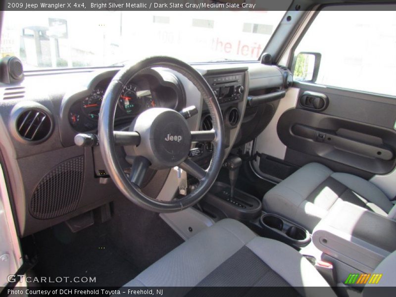 Bright Silver Metallic / Dark Slate Gray/Medium Slate Gray 2009 Jeep Wrangler X 4x4