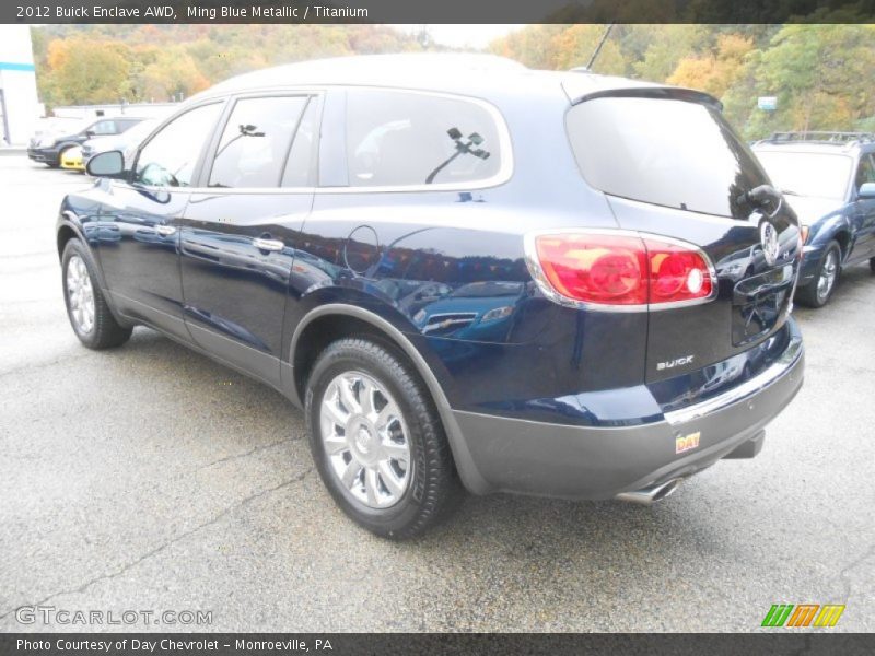 Ming Blue Metallic / Titanium 2012 Buick Enclave AWD
