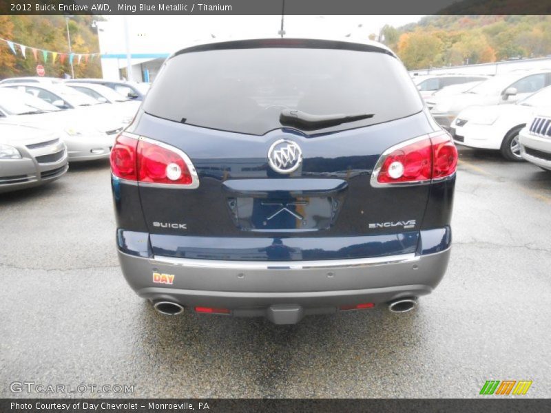Ming Blue Metallic / Titanium 2012 Buick Enclave AWD