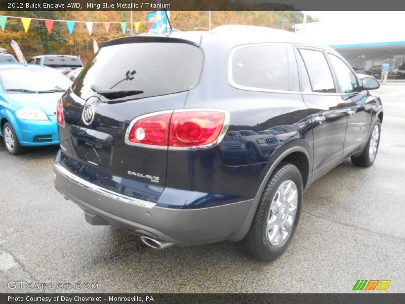 Ming Blue Metallic / Titanium 2012 Buick Enclave AWD