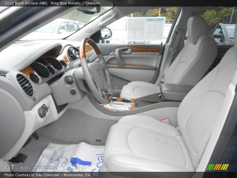 Ming Blue Metallic / Titanium 2012 Buick Enclave AWD