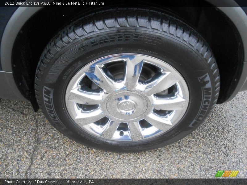 Ming Blue Metallic / Titanium 2012 Buick Enclave AWD