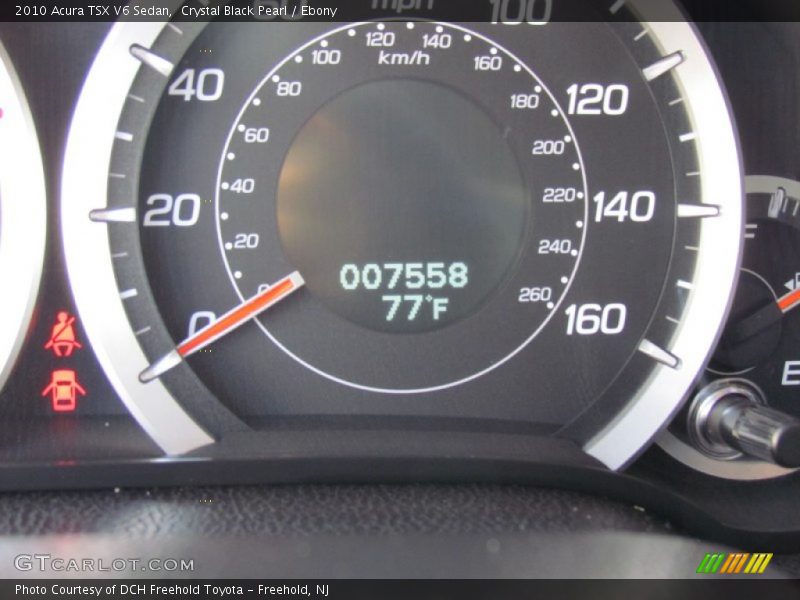 Crystal Black Pearl / Ebony 2010 Acura TSX V6 Sedan