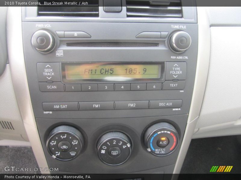 Controls of 2010 Corolla 
