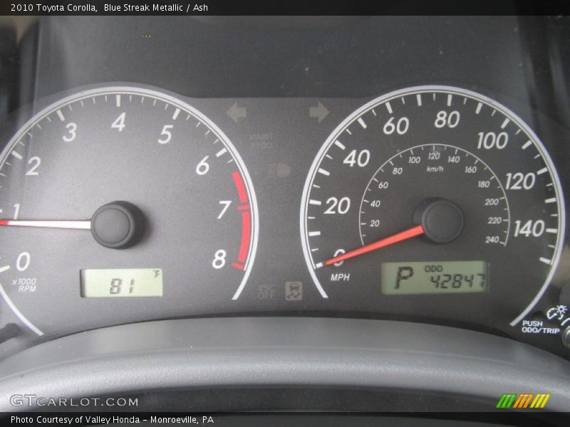 Blue Streak Metallic / Ash 2010 Toyota Corolla