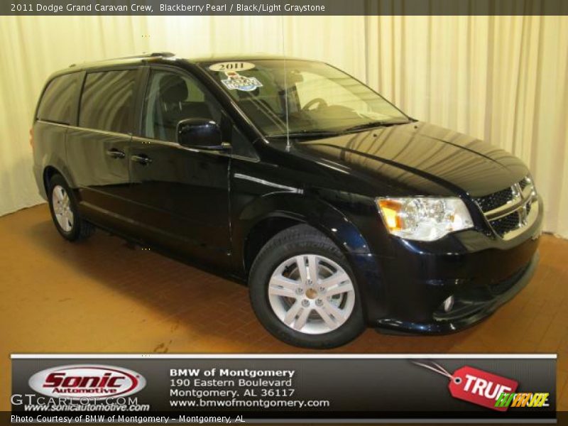 Blackberry Pearl / Black/Light Graystone 2011 Dodge Grand Caravan Crew