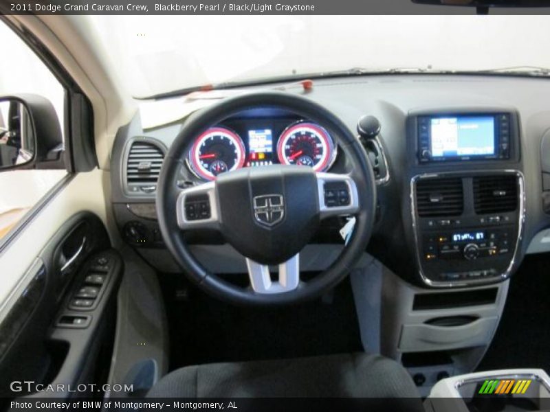 Blackberry Pearl / Black/Light Graystone 2011 Dodge Grand Caravan Crew