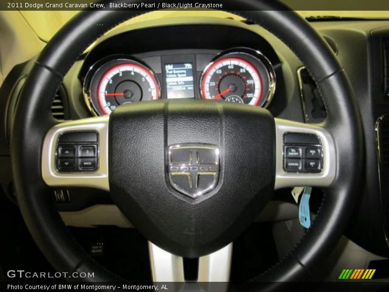 Blackberry Pearl / Black/Light Graystone 2011 Dodge Grand Caravan Crew