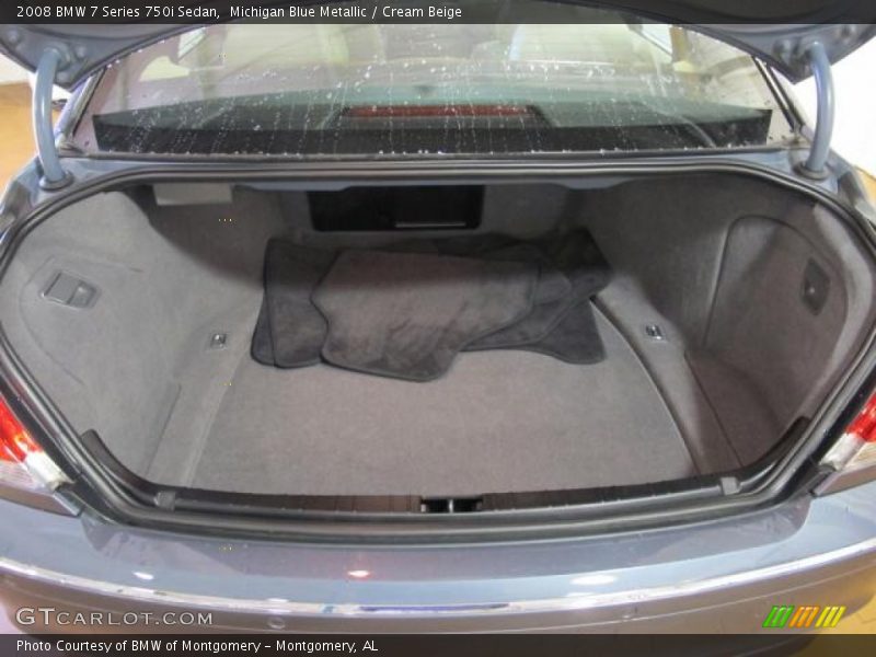 Michigan Blue Metallic / Cream Beige 2008 BMW 7 Series 750i Sedan