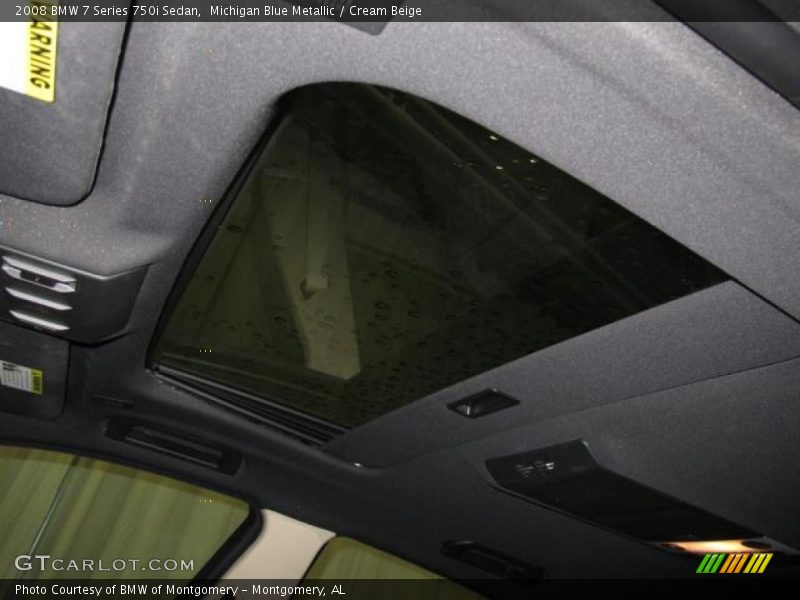 Michigan Blue Metallic / Cream Beige 2008 BMW 7 Series 750i Sedan