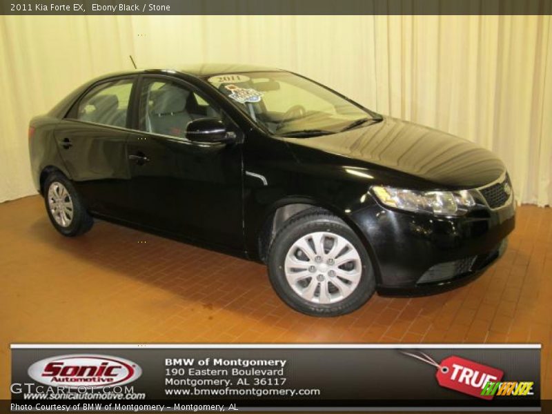 Ebony Black / Stone 2011 Kia Forte EX