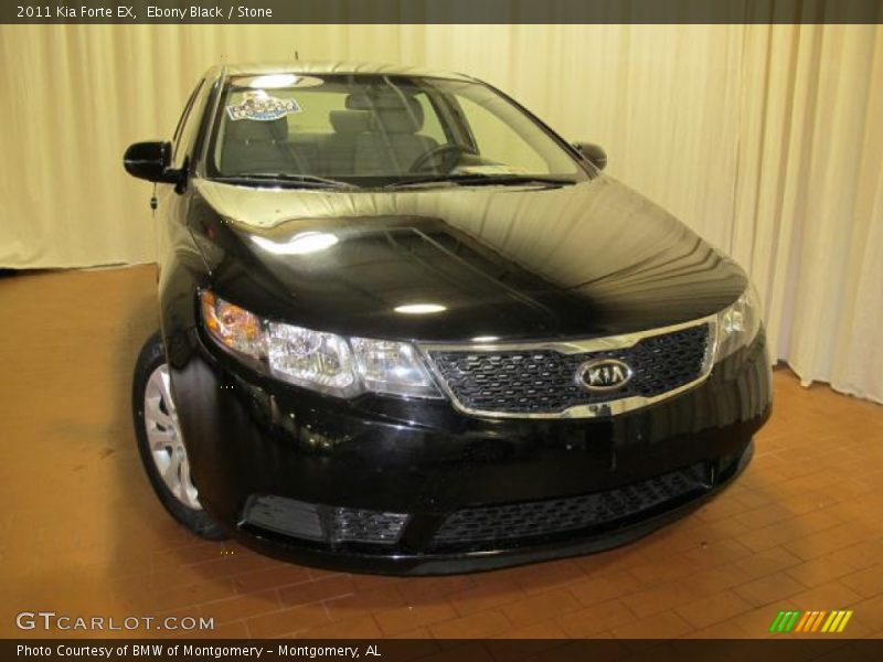 Ebony Black / Stone 2011 Kia Forte EX