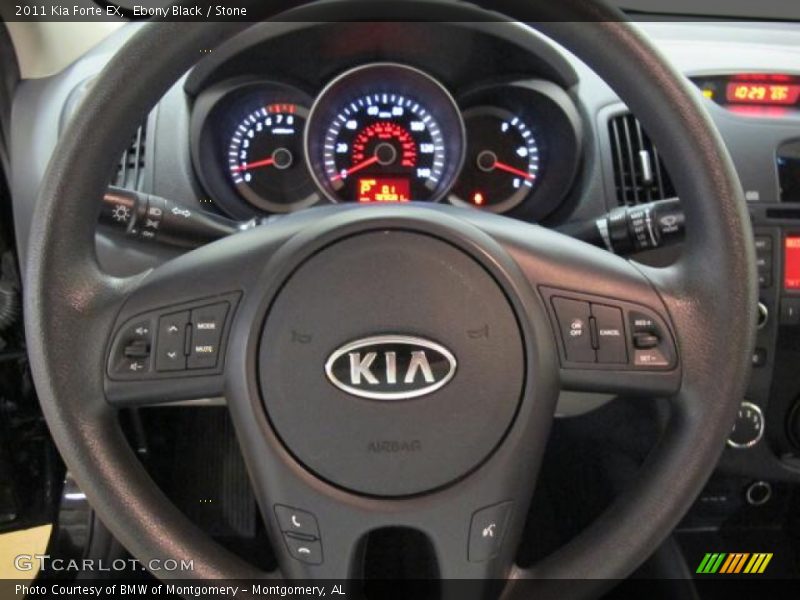 Ebony Black / Stone 2011 Kia Forte EX