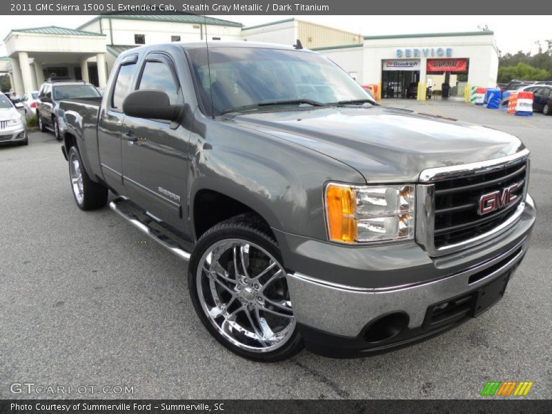 Stealth Gray Metallic / Dark Titanium 2011 GMC Sierra 1500 SL Extended Cab