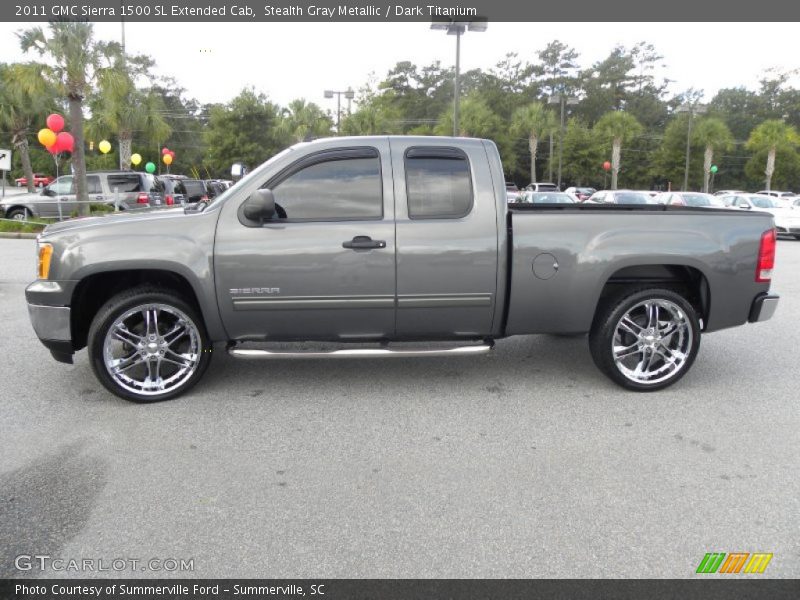 Stealth Gray Metallic / Dark Titanium 2011 GMC Sierra 1500 SL Extended Cab