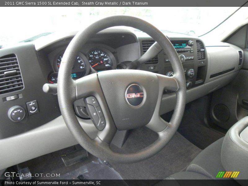 Stealth Gray Metallic / Dark Titanium 2011 GMC Sierra 1500 SL Extended Cab