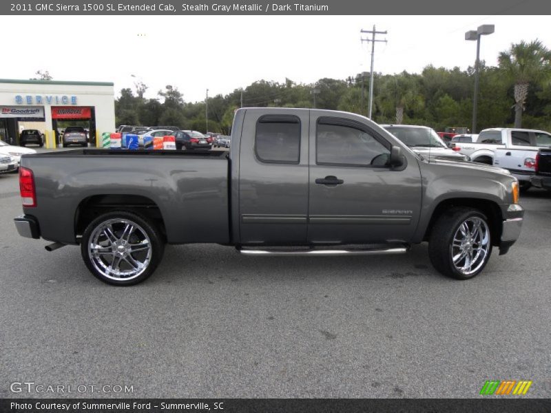 Stealth Gray Metallic / Dark Titanium 2011 GMC Sierra 1500 SL Extended Cab