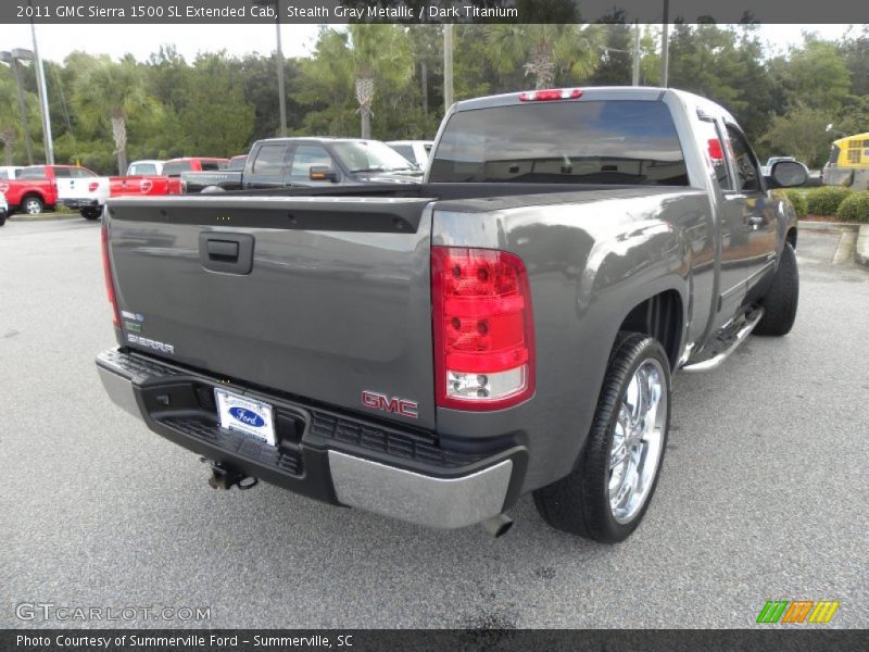 Stealth Gray Metallic / Dark Titanium 2011 GMC Sierra 1500 SL Extended Cab