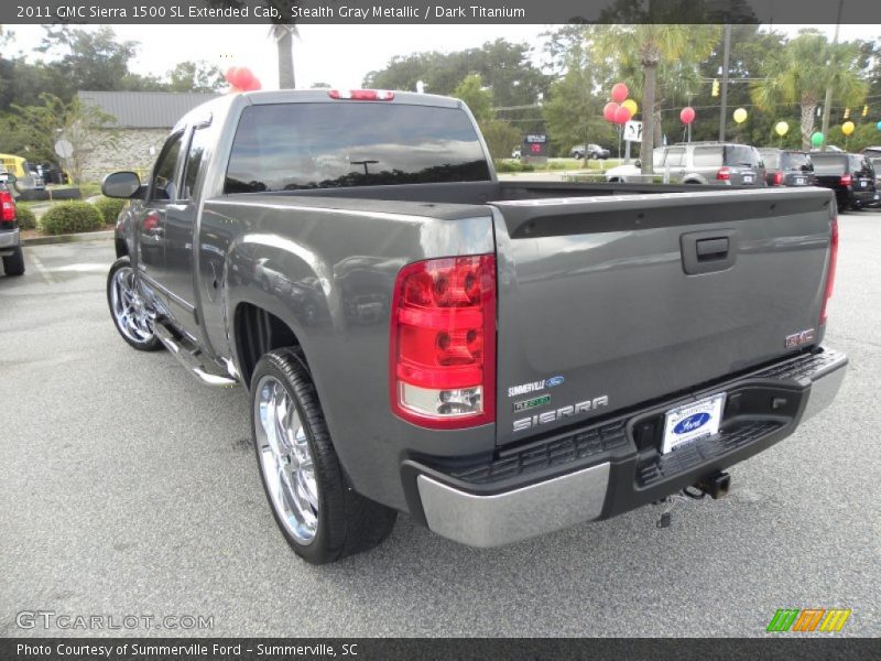 Stealth Gray Metallic / Dark Titanium 2011 GMC Sierra 1500 SL Extended Cab