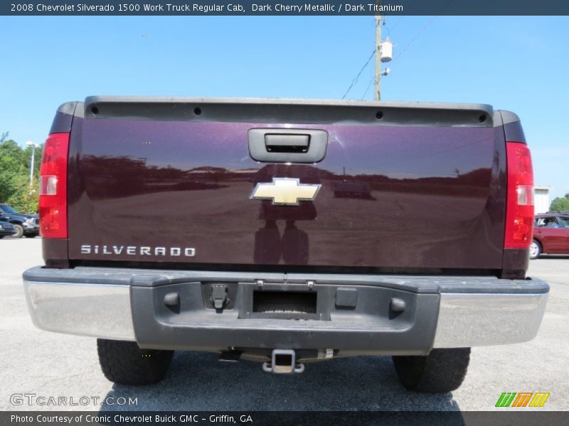 Dark Cherry Metallic / Dark Titanium 2008 Chevrolet Silverado 1500 Work Truck Regular Cab
