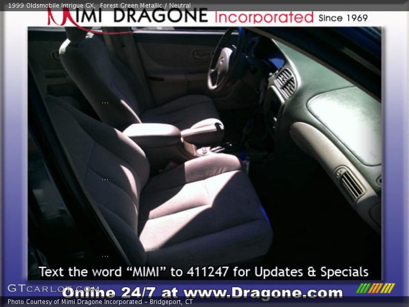 Forest Green Metallic / Neutral 1999 Oldsmobile Intrigue GX