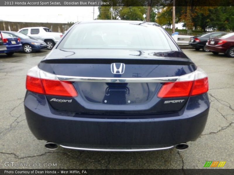 Obsidian Blue Pearl / Black 2013 Honda Accord Sport Sedan