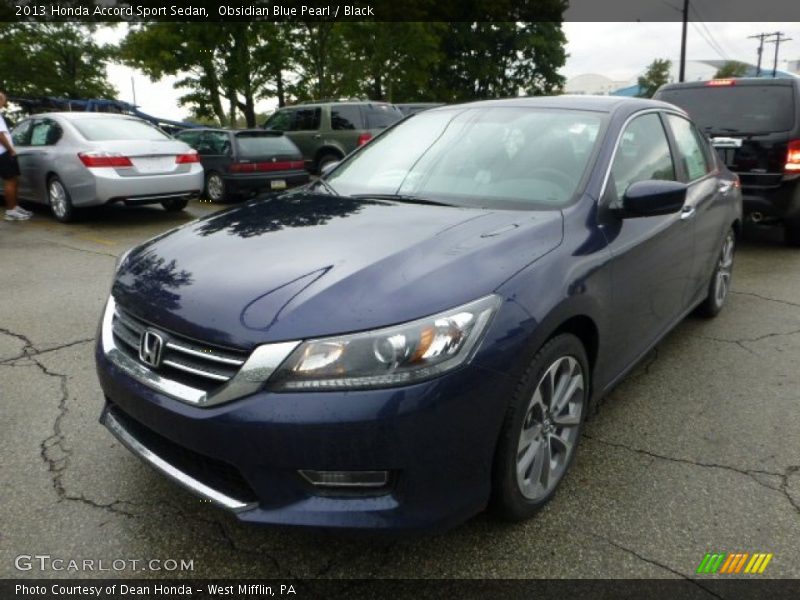 Obsidian Blue Pearl / Black 2013 Honda Accord Sport Sedan