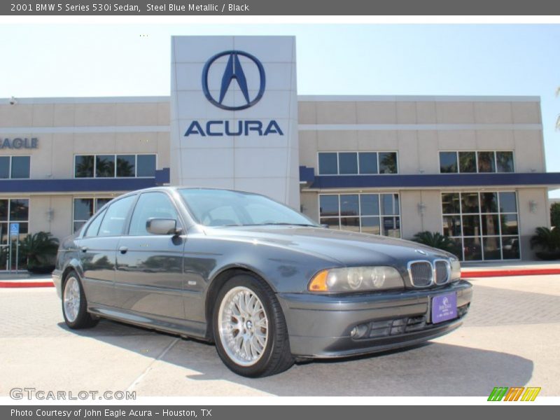 Steel Blue Metallic / Black 2001 BMW 5 Series 530i Sedan