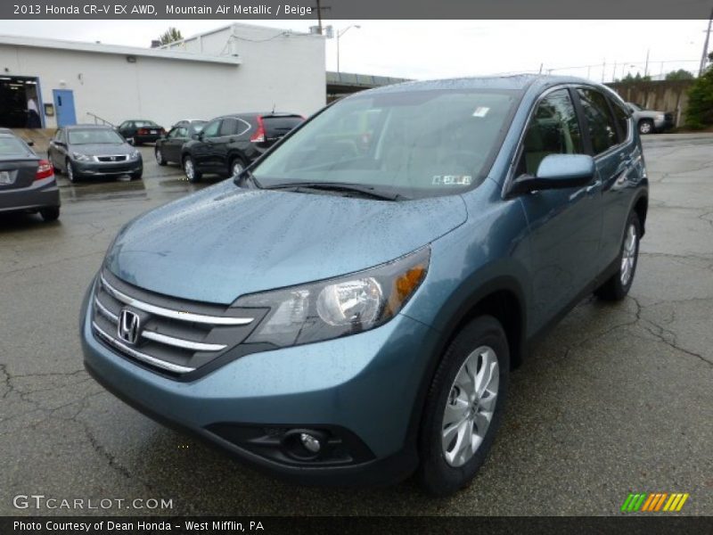 Mountain Air Metallic / Beige 2013 Honda CR-V EX AWD